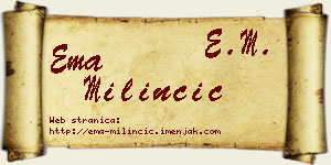 Ema Milinčić vizit kartica